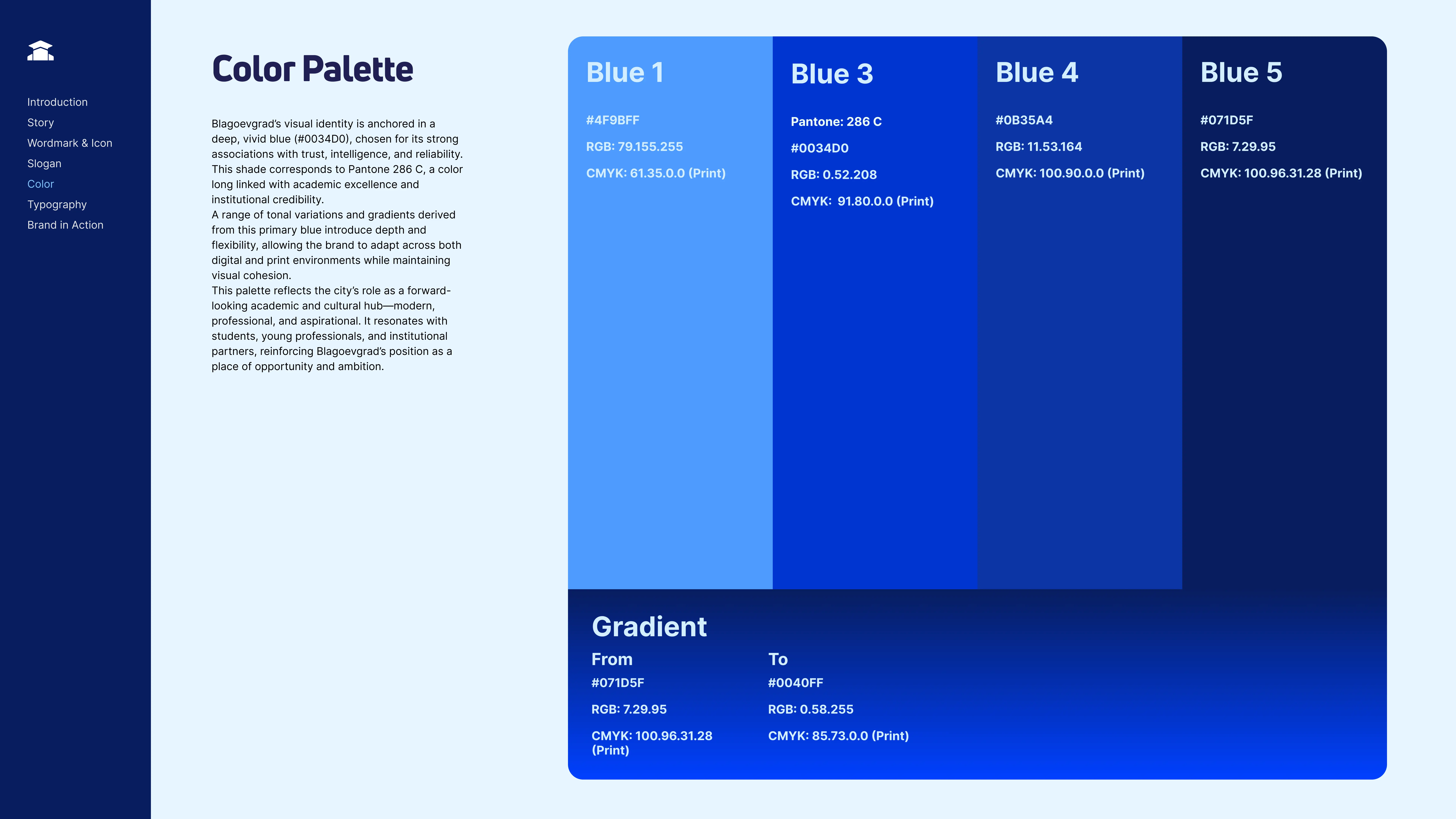 Blagoevgrad - University Center: Visual Identity System - detail 1